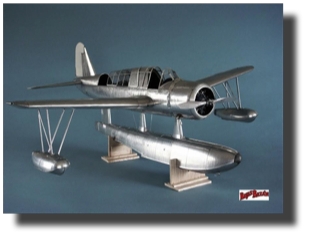 Vought OS2U Kingfisher. Scratch built in aluminum by Rojas Bazán. 1:15 scale. Vought OS2U Kingfisher. Scratch built in aluminum by Rojas Bazán. 1:15 scale.